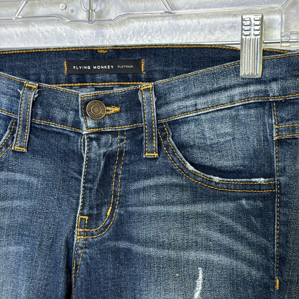 Flying Monkey Blue Skinny Jeans with Distressed Details - Picture 5 of 8